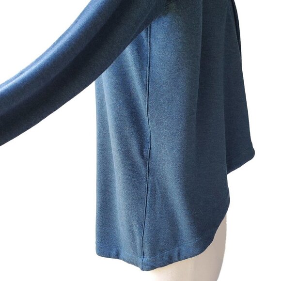 Athleta Heather Teal Long Sleeve Nirvana Wear Two Ways Wrap Cardigan Sz XXS - Picture 8 of 16